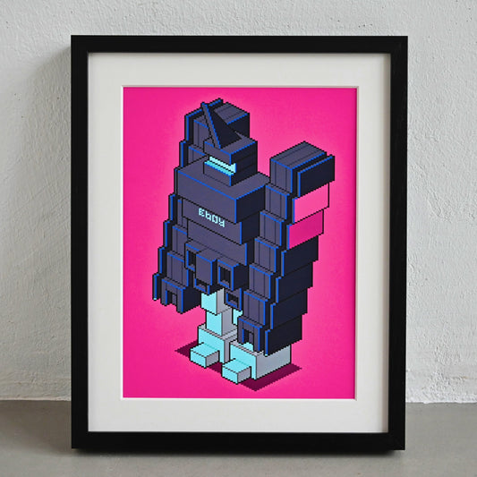 CyberP Bot Art Print Framed