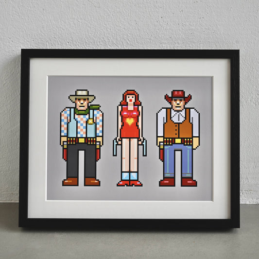 Hank, Belle & Frank Art Print Framed