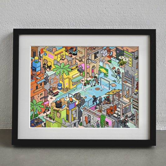 COD Bit Party Art Print Framed