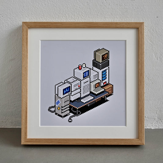 Desk Of Phi Art Print Framed